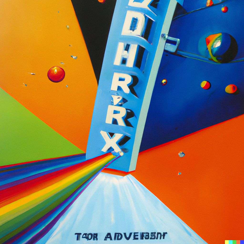 the discovery of gravity, airbrush painting by Howard Arkley